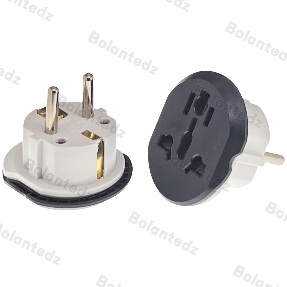 Korea EU Plug Adapter 16A 250V Travel Adapter Converter 2 Round Socket High Quality Universal AU US UK CN To EU KR Wall Socket
