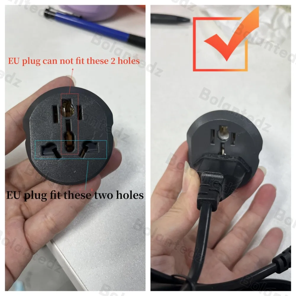 Korea EU Plug Adapter 16A 250V Travel Adapter Converter 2 Round Socket High Quality Universal AU US UK CN To EU KR Wall Socket