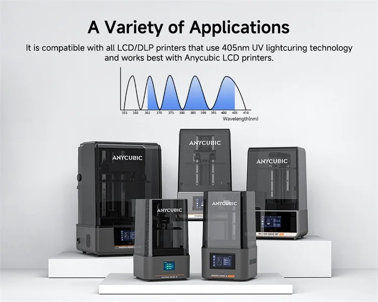 ANYCUBIC UV Resin for 3D Printer Liquid Photopolymer 405nm Standard Resin 3D Printer Printing Materials For LCD Photon Mono