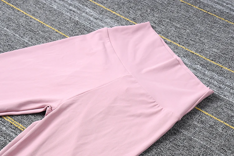SOISOU Nylon Gym Yoga Pants Women Leggings For Fitness High Waist Long Pants Women Hip Push UP Tights Women Clothing 2 Types