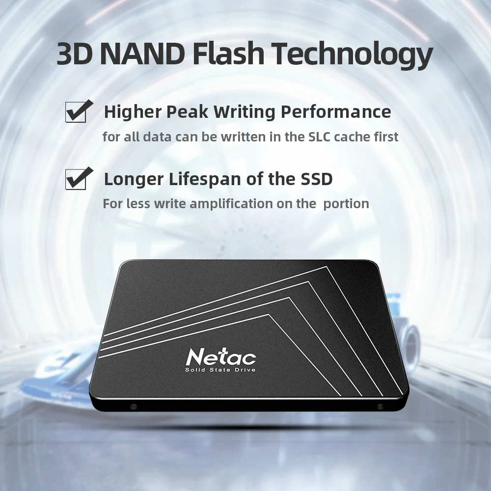 Netac SSD 2tb 128gb 256gb SSD SATA SATA3 HDD SSD Disk Hard Drive Internal Solid State Drives for Computer PC Laptop