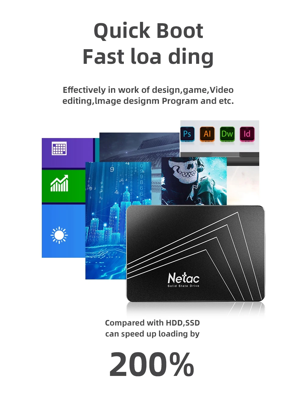 Netac SSD 2tb 128gb 256gb SSD SATA SATA3 HDD SSD Disk Hard Drive Internal Solid State Drives for Computer PC Laptop