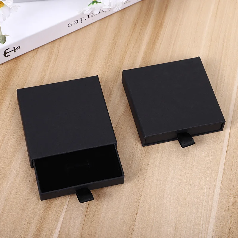 10Pcs New Arrive Thin Kraft Paper Drawer Jewelry Packaging Greeting Card Necklace Bracelet Gift Package Case Boxes Dropshipping
