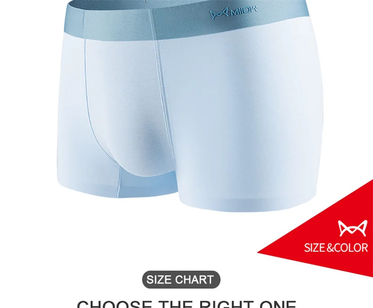 MiioW 4Pcs Organic Cotton Men Boxers Shorts Antibacterial Innerwear Man Underwear Boxer Men's Panties Male Trunks Underpants New