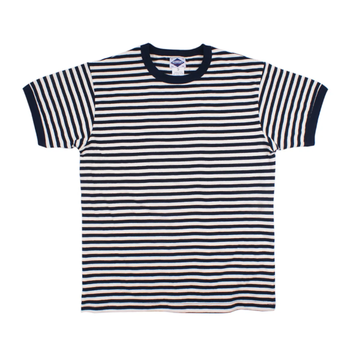 Ok8105 Men T-Shirt Summer Personality Fashion Youth Slim Fit Round Neck Color Matching Pinstripe Short Sleeve Thick Pullover Tee