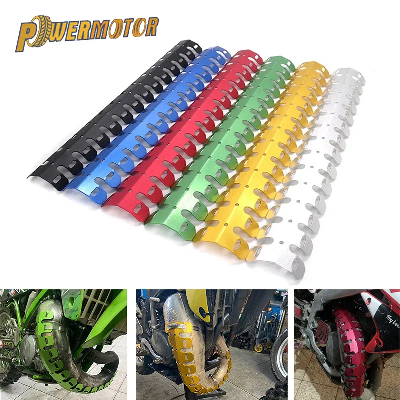 Motorcycle Muffler Thermal Protector Cover Exhaust Heat Shield For HONDA CRF 450X/250LX And YAMAHA YZ125 YZ250 YZ426F YZ450F