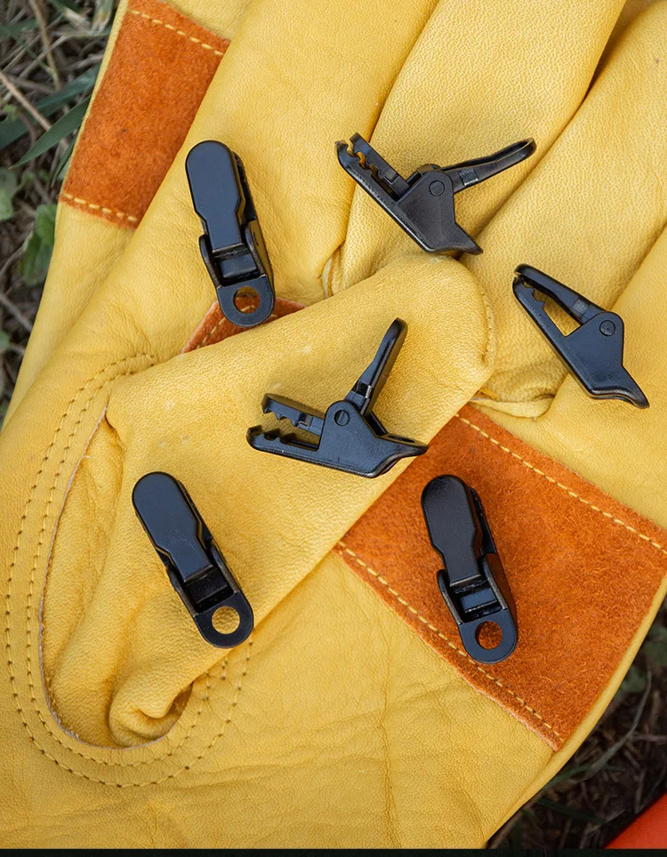 10/20/50pcs Sturdy Tent Clips Outdoor Tarpaulin Clips Anti-wind Fixed Camping Tent Hook Crocodile Clamp Clip for Outdoor Camping
