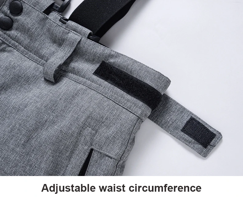 High Quality Men Women Winter Thick Warm Skiing Pants Windproof Waterproof Suspender Trousers Snow Snowboard Pants Plus Size