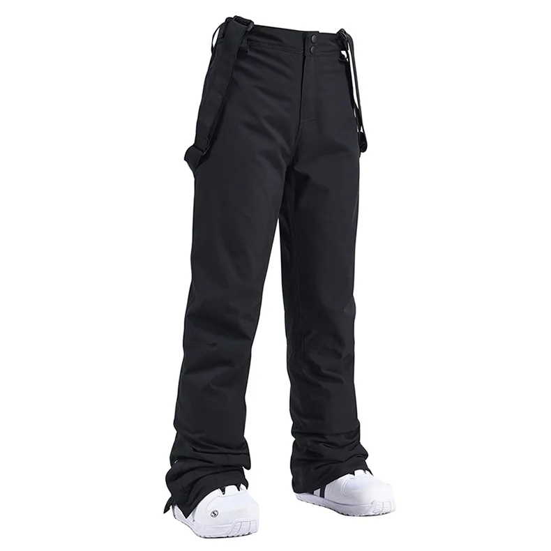 High Quality Men Women Winter Thick Warm Skiing Pants Windproof Waterproof Suspender Trousers Snow Snowboard Pants Plus Size