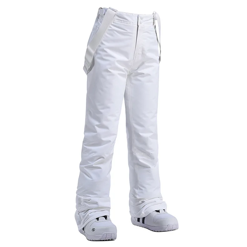 High Quality Men Women Winter Thick Warm Skiing Pants Windproof Waterproof Suspender Trousers Snow Snowboard Pants Plus Size