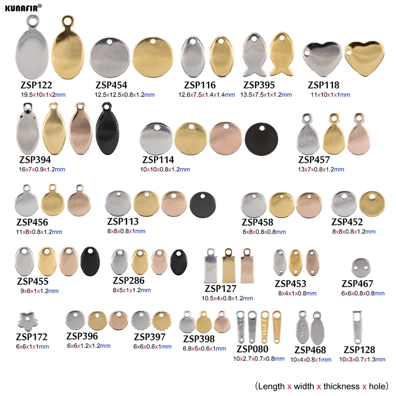 Good polishing golden color Customized Laser engraving logo Tags stainless steel Labels jewelry Tab parts accessories