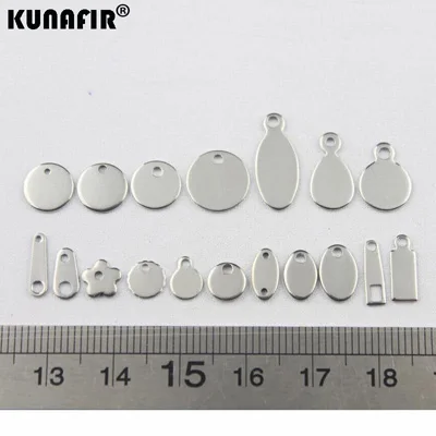 Good polishing golden color Customized Laser engraving logo Tags stainless steel Labels jewelry Tab parts accessories