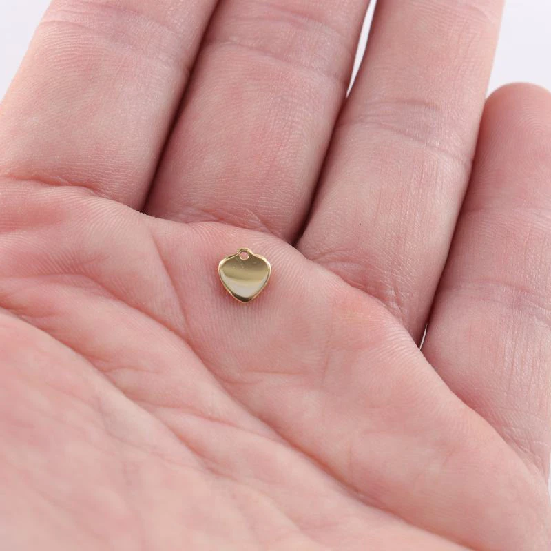 Good polishing golden color Customized Laser engraving logo Tags stainless steel Labels jewelry Tab parts accessories