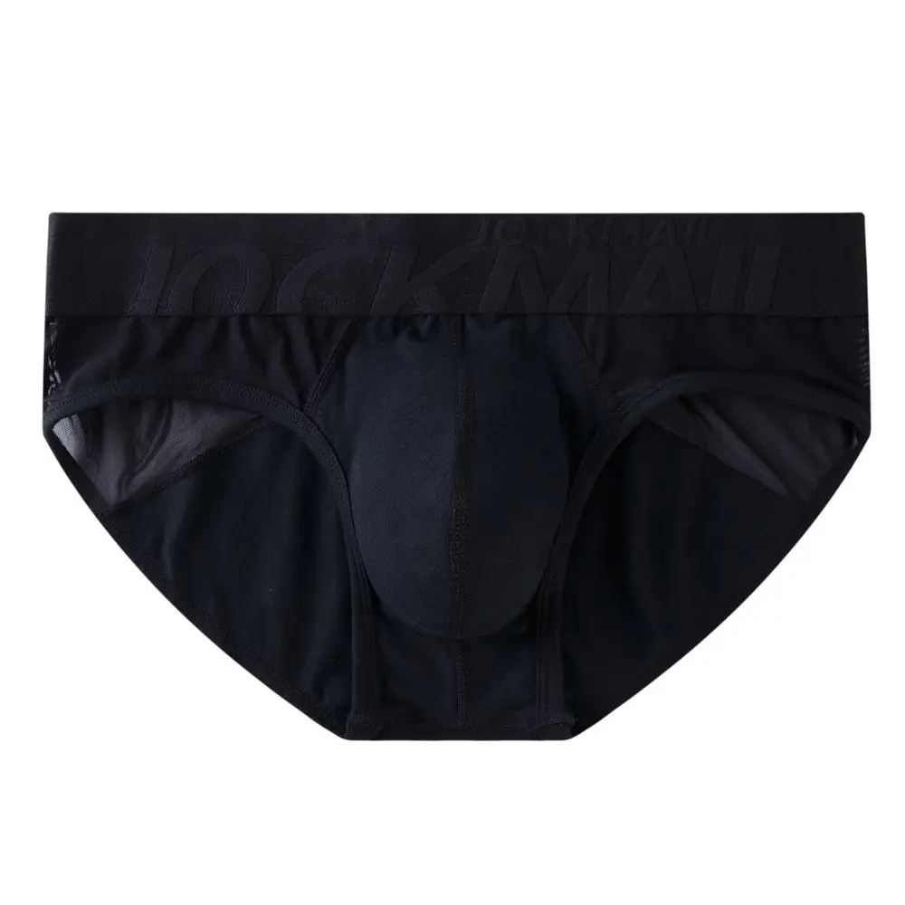 Jockmail Sexy Men's Underwear Briefs Cotton Low Rise Underpant Net yarn Lace , Breathable Summer Shorts calzoncillos hombre slip