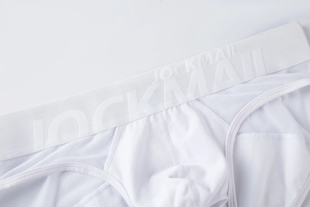Jockmail Sexy Men's Underwear Briefs Cotton Low Rise Underpant Net yarn Lace , Breathable Summer Shorts calzoncillos hombre slip