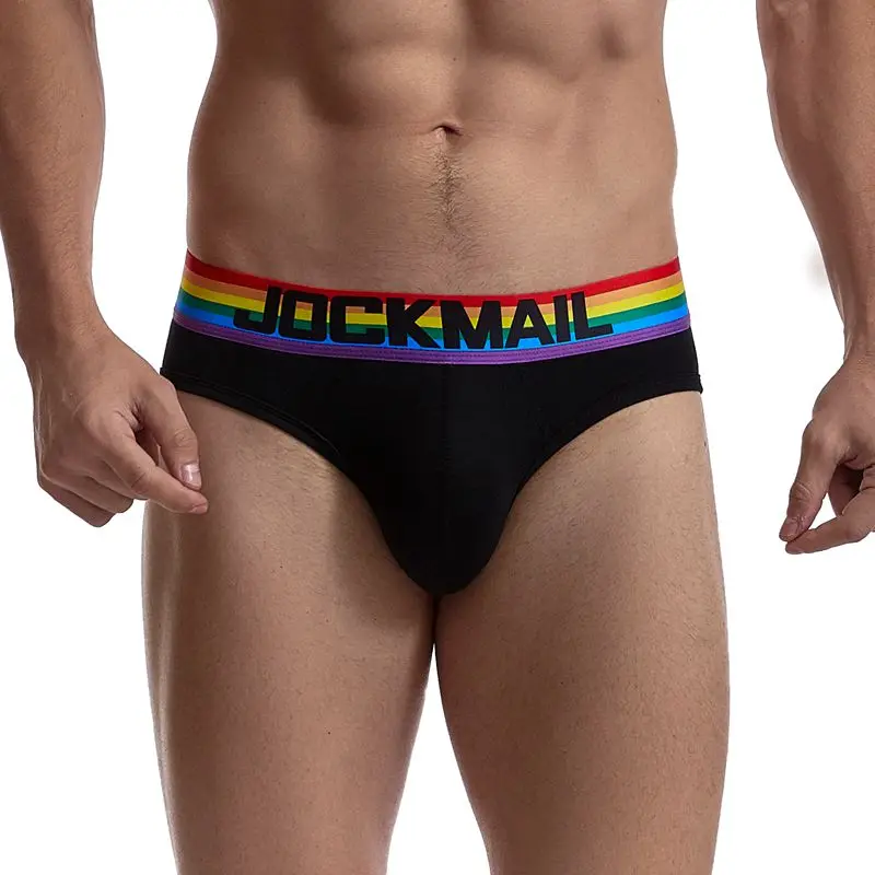 Jockmail Sexy Men's Underwear Briefs Cotton Low Rise Underpant Net yarn Lace , Breathable Summer Shorts calzoncillos hombre slip