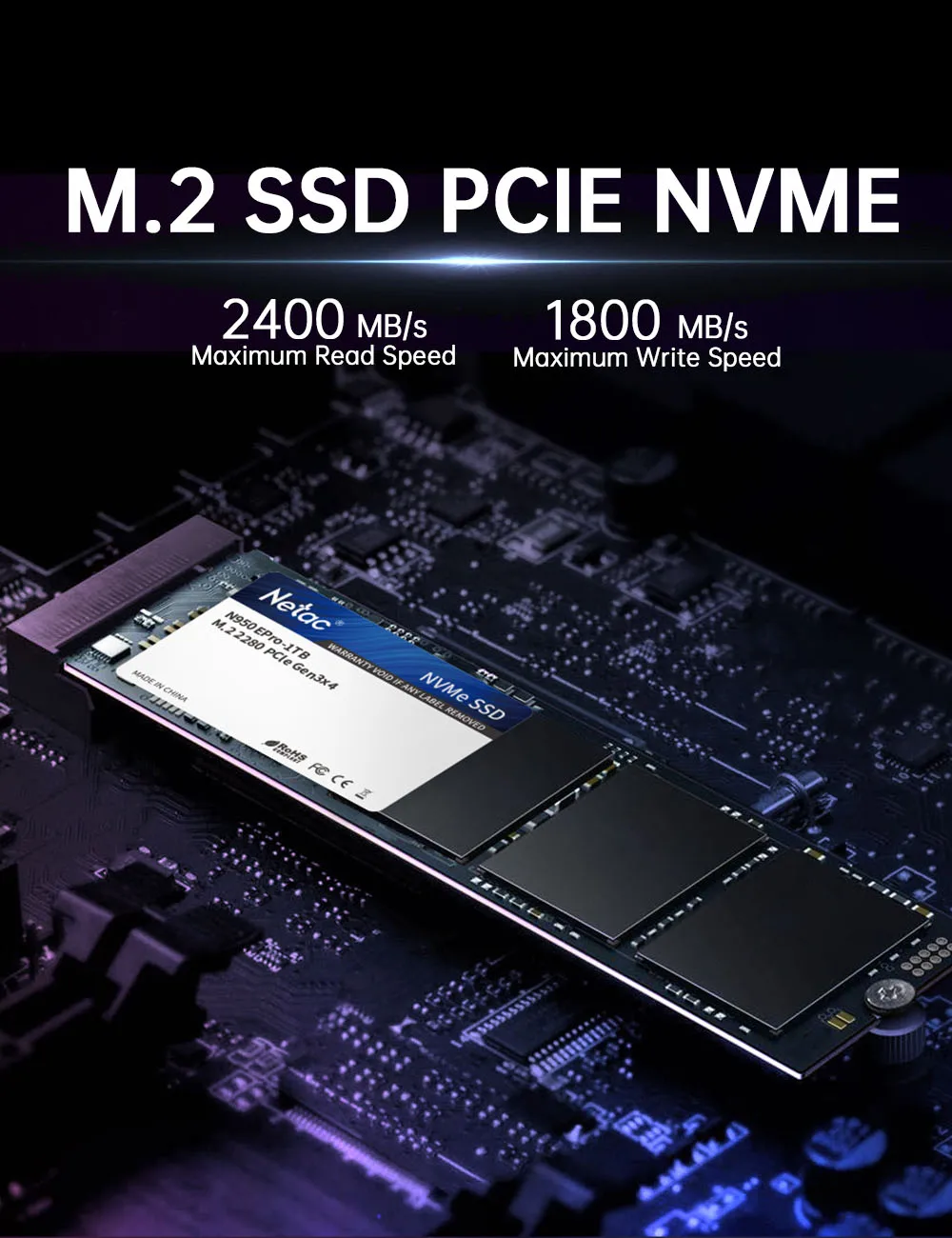 Netac NVMe SSD 1tb M2 SSD 512GB M2 NVME 256GB SSD Disk Hard Drive M.2 2280 PCIe Internal Solid State Drives for Laptop