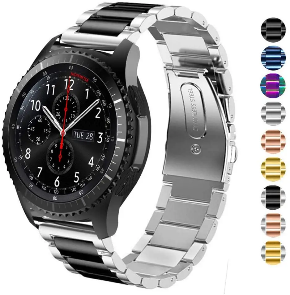 Metal Strap For Samsung Galaxy Watch 7/6/5/4/3/5 Pro Gear S3 44mm 40mm 45mm 4 6 Classic 42mm 46mm 43mm 47mm Stainless Steel Band