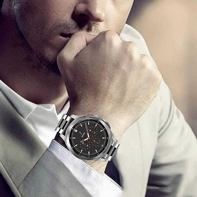 Metal Strap For Samsung Galaxy Watch 7/6/5/4/3/5 Pro Gear S3 44mm 40mm 45mm 4 6 Classic 42mm 46mm 43mm 47mm Stainless Steel Band