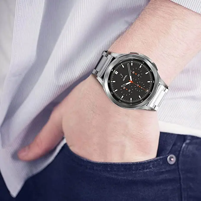 Metal Strap For Samsung Galaxy Watch 7/6/5/4/3/5 Pro Gear S3 44mm 40mm 45mm 4 6 Classic 42mm 46mm 43mm 47mm Stainless Steel Band