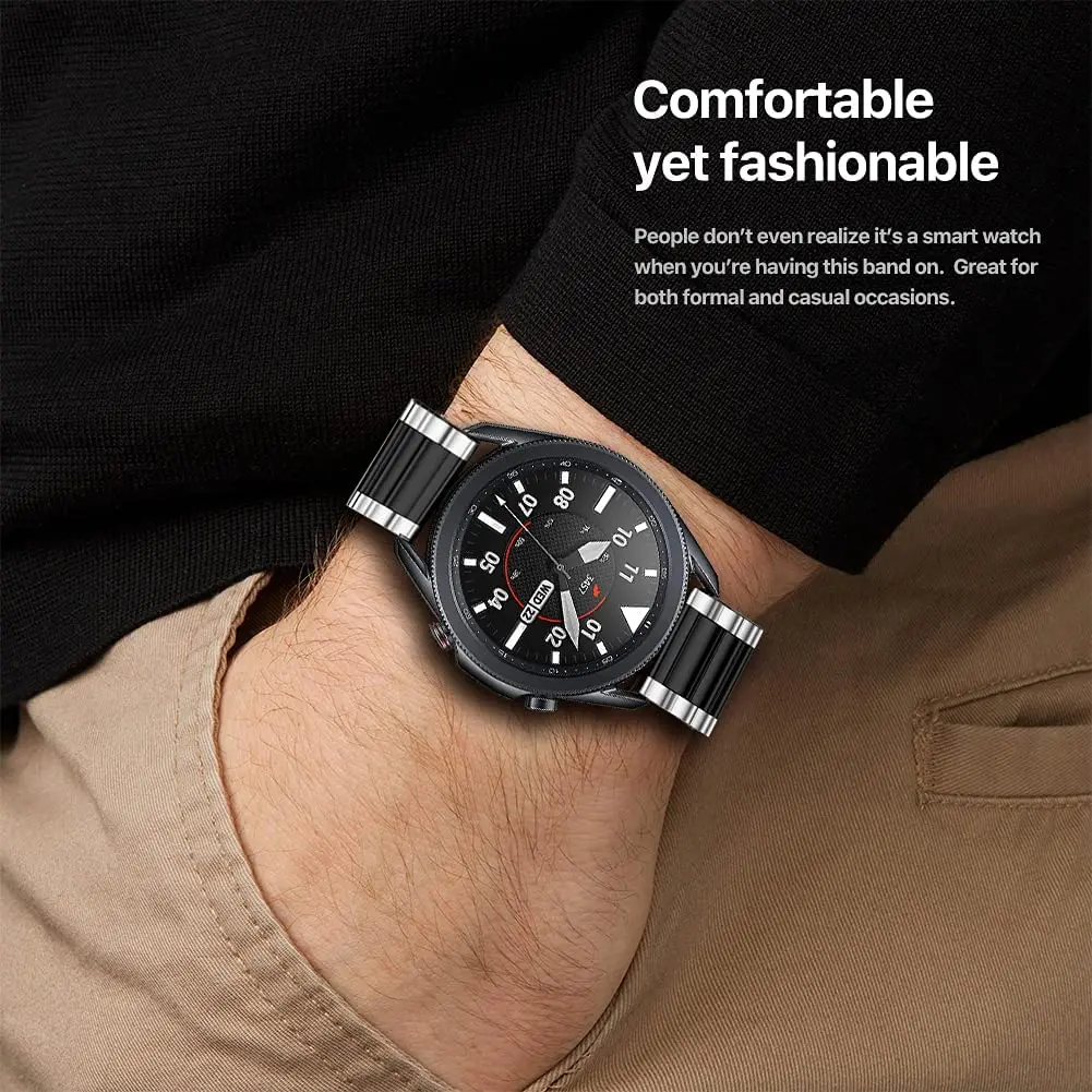 Metal Strap For Samsung Galaxy Watch 7/6/5/4/3/5 Pro Gear S3 44mm 40mm 45mm 4 6 Classic 42mm 46mm 43mm 47mm Stainless Steel Band