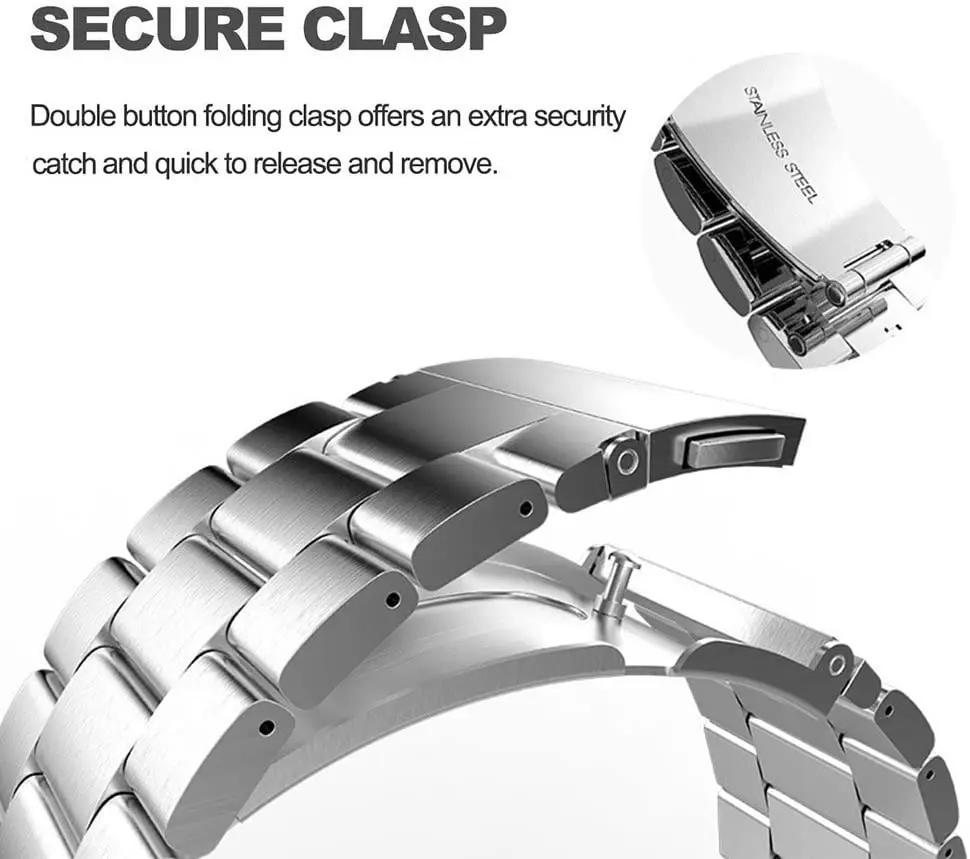 Metal Strap For Samsung Galaxy Watch 7/6/5/4/3/5 Pro Gear S3 44mm 40mm 45mm 4 6 Classic 42mm 46mm 43mm 47mm Stainless Steel Band