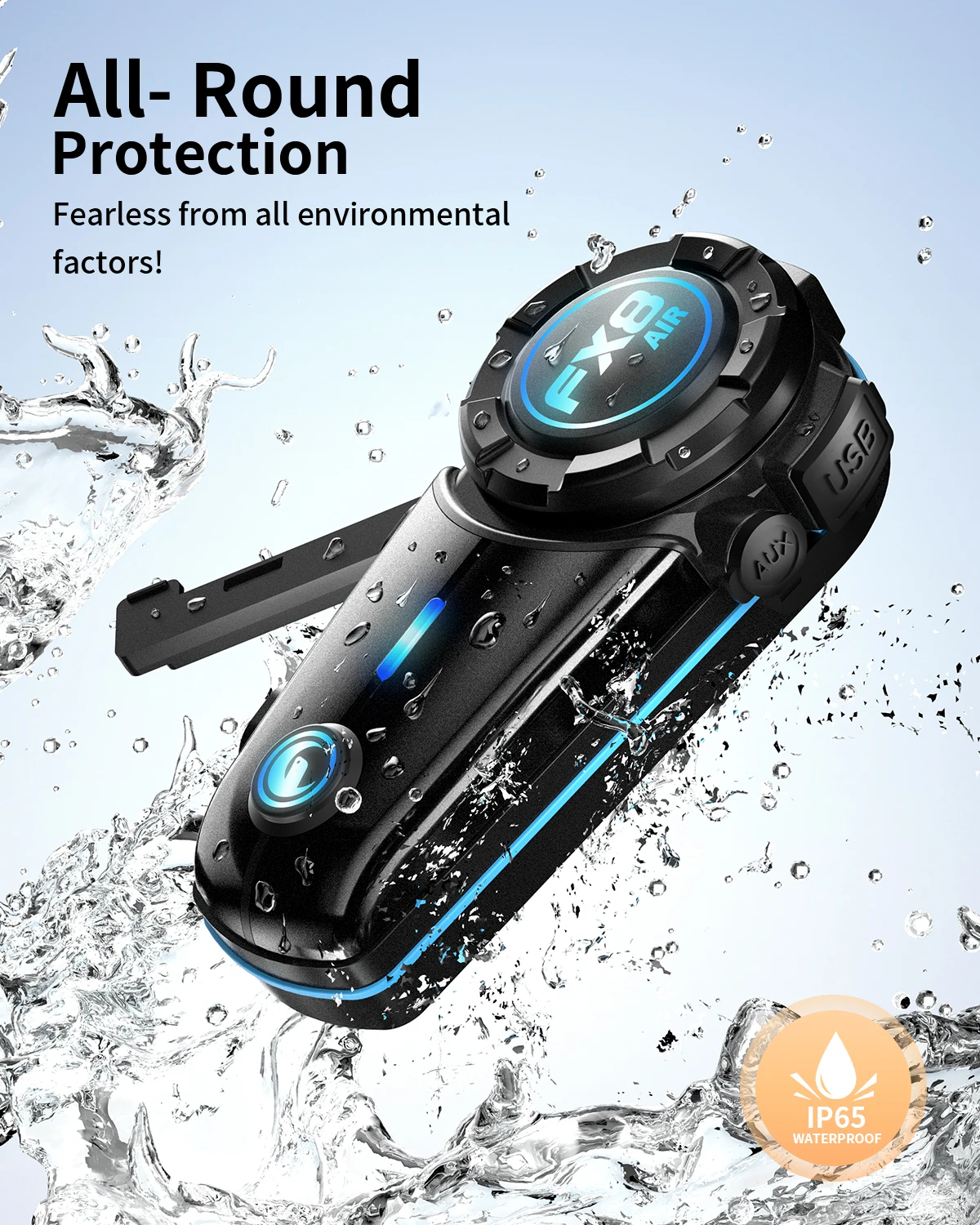 Fodsports FX8 Air Motorcycle Bluetooth Intercom Motorcycle Helmet Headset,Intercomunicador Moto,FM Radio.