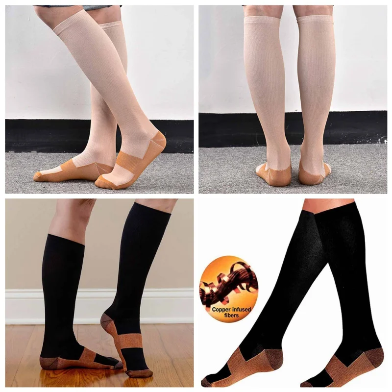 Cycling Compression Stockings Flying Pregnancy Swelling Sports Socks Men And Women Hiking Running Socks 20-30 MmHg