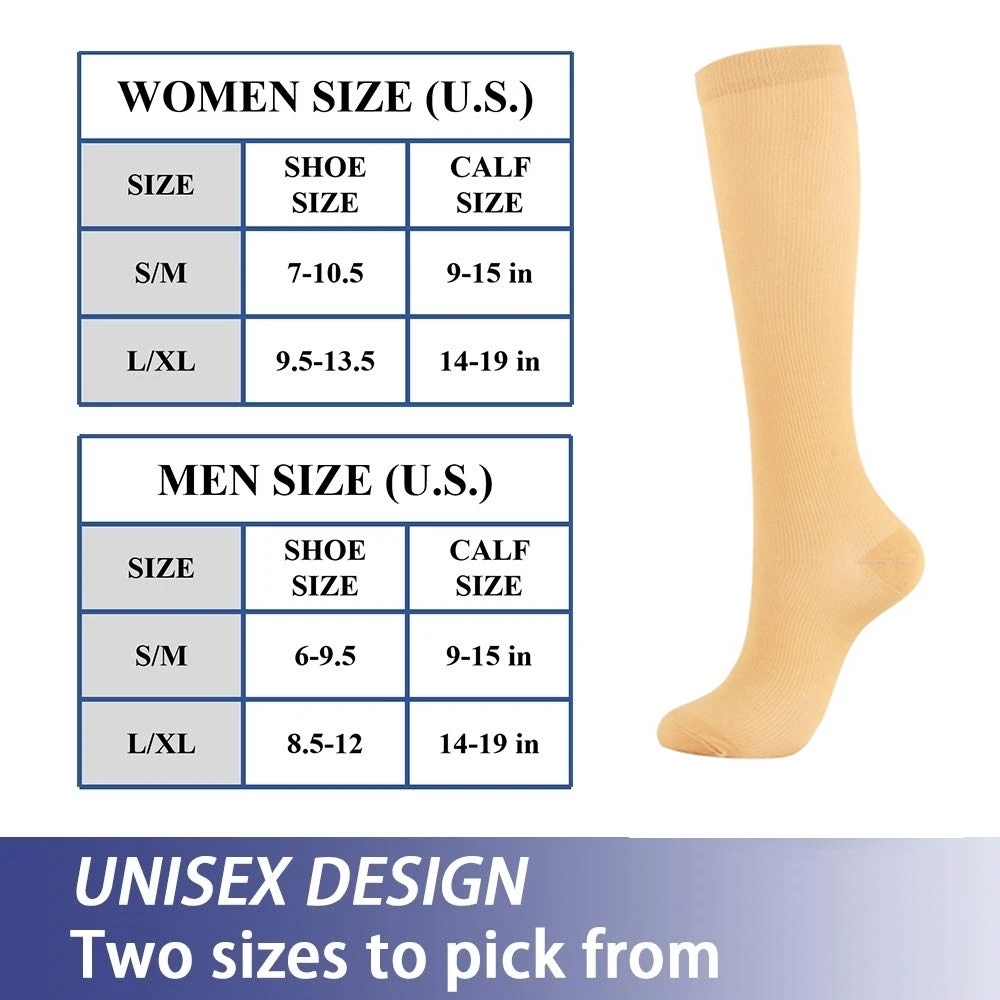 Cycling Compression Stockings Flying Pregnancy Swelling Sports Socks Men And Women Hiking Running Socks 20-30 MmHg