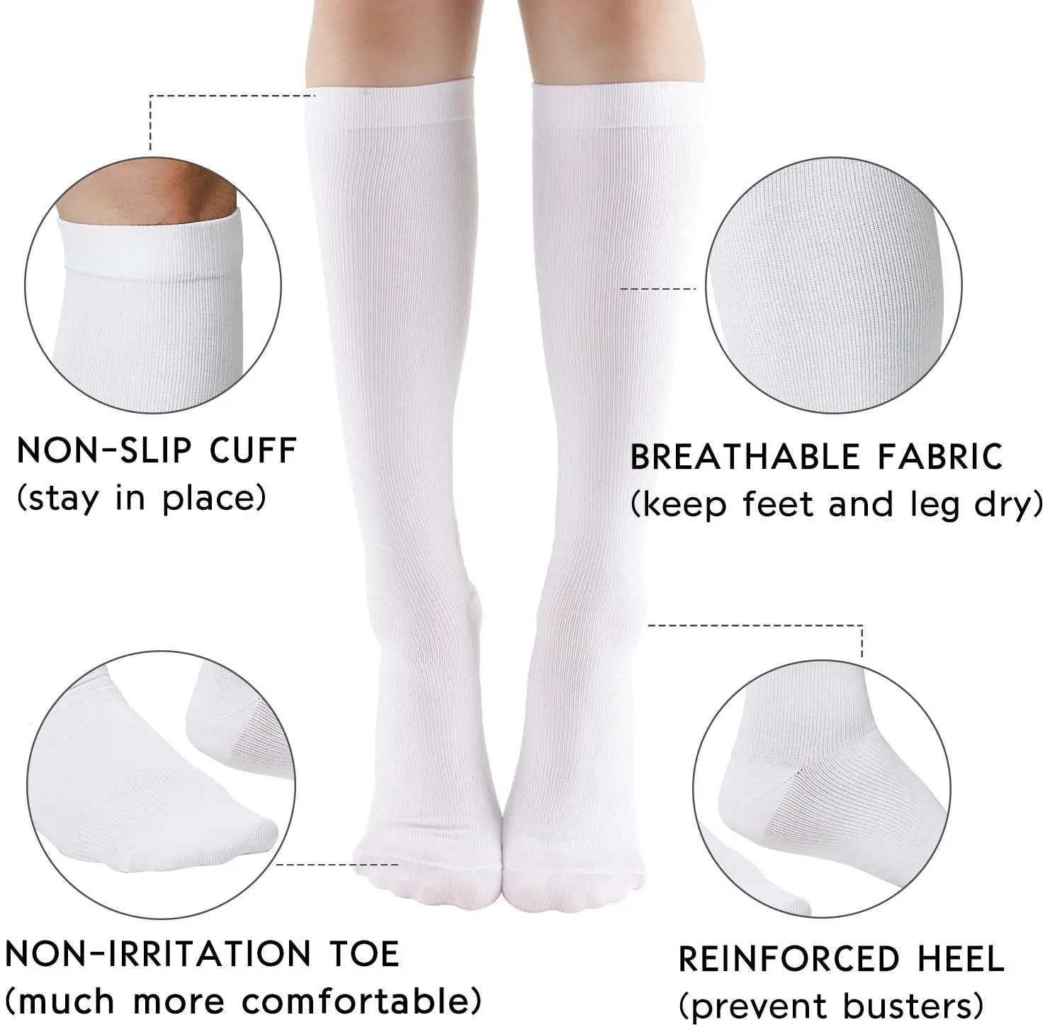 Cycling Compression Stockings Flying Pregnancy Swelling Sports Socks Men And Women Hiking Running Socks 20-30 MmHg