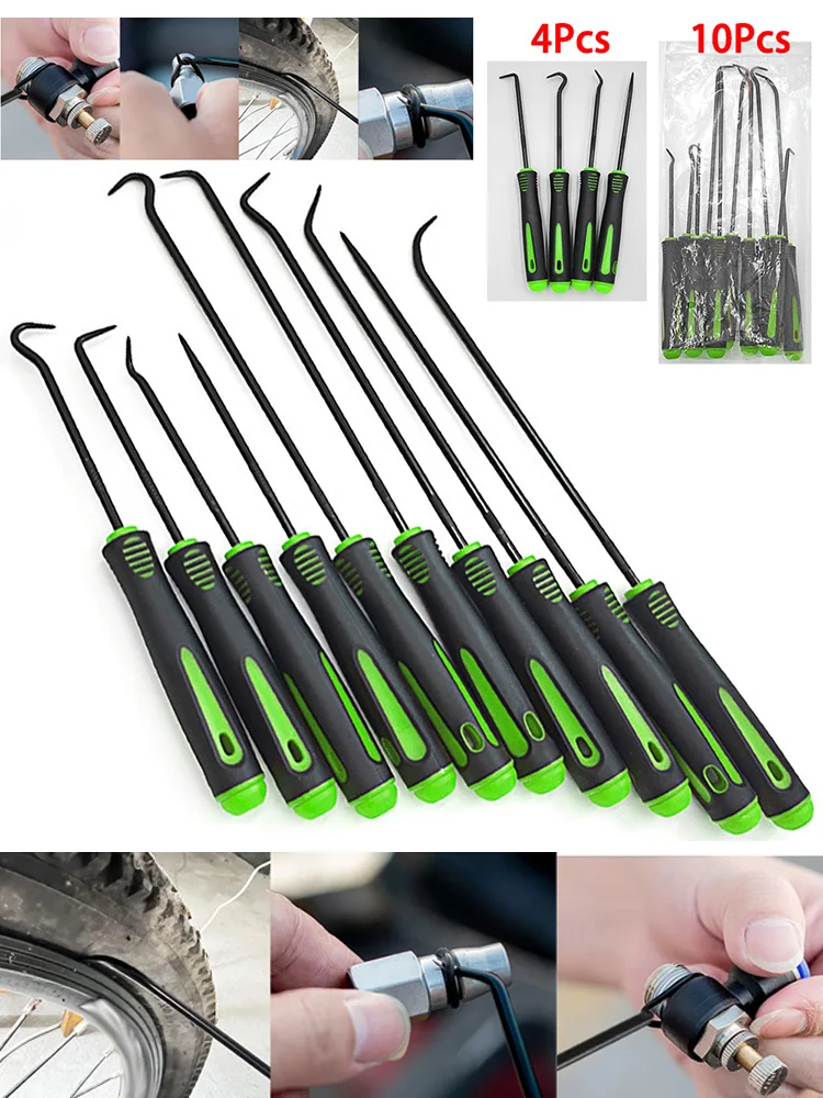 10/4Pcs Precision Pick and Hook Set, Car Auto Oil Seal/O-Ring Seal Gasket Pick Mini Precision Hooks Professional Puller Remover