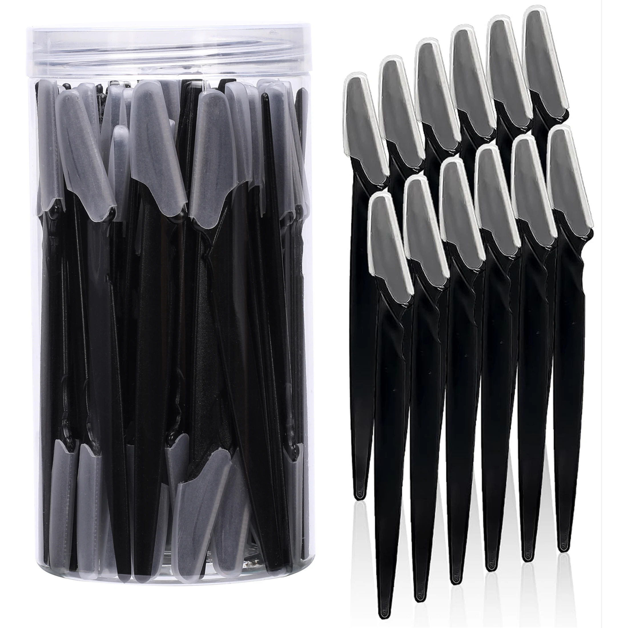 5/10/30/40pcsbrow Razor and Face Razor for Women and Men, Eyebrow Hair Trimmer and Shaver with Protective Cover,Safe