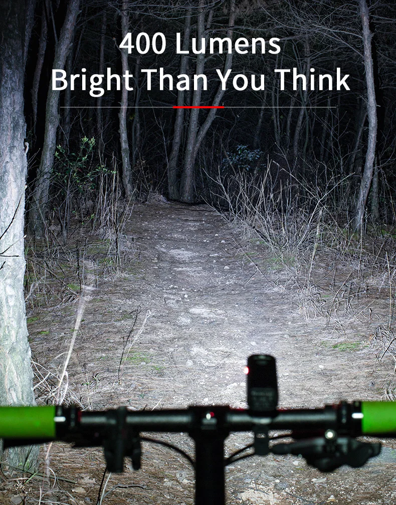 ROCKBROS 200LM 400LM Bike Light Type-C Charging LED Cycling Front Lamp Headlight Aluminum MTB Road Flashlight Bicycle Light