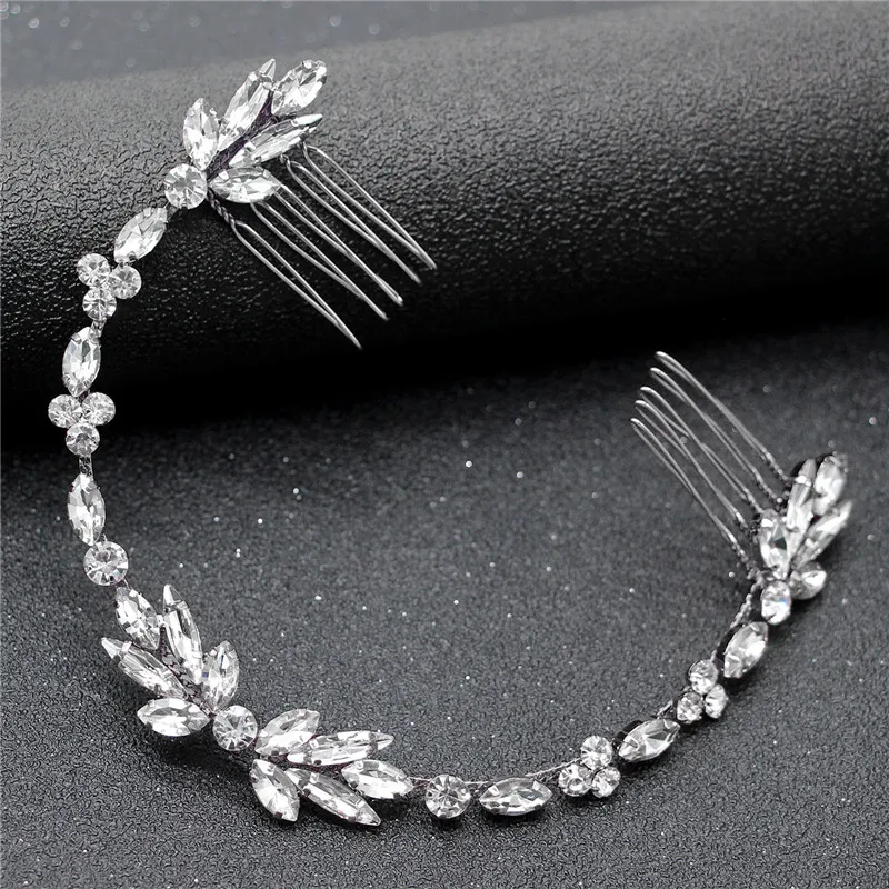 Classic Wedding Long Hair Combs Austrian Crystal Bendable Bride Hair Jewelry Accessories Women Hairpins Hairpieces
