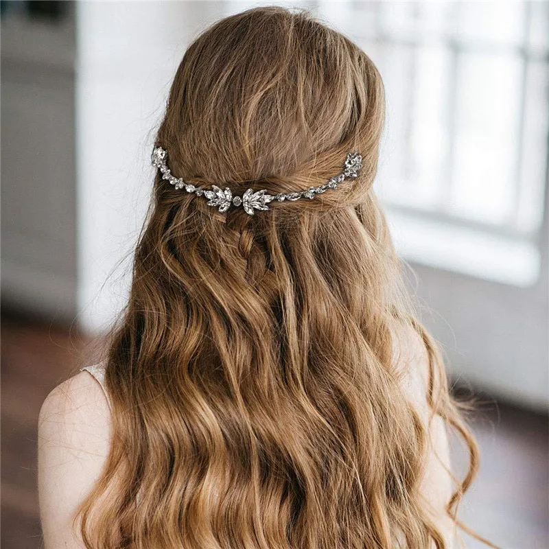 Classic Wedding Long Hair Combs Austrian Crystal Bendable Bride Hair Jewelry Accessories Women Hairpins Hairpieces
