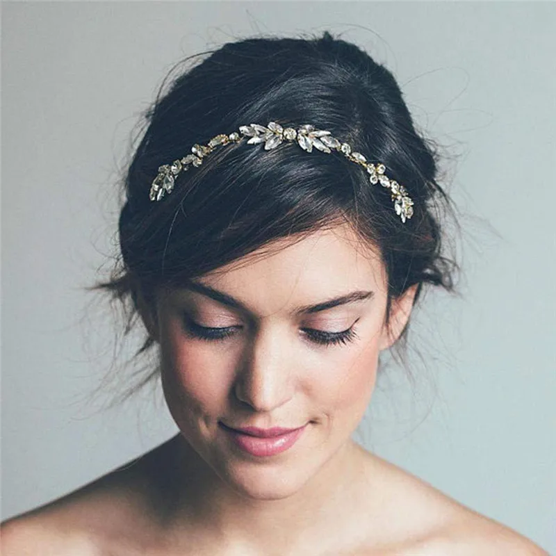Classic Wedding Long Hair Combs Austrian Crystal Bendable Bride Hair Jewelry Accessories Women Hairpins Hairpieces