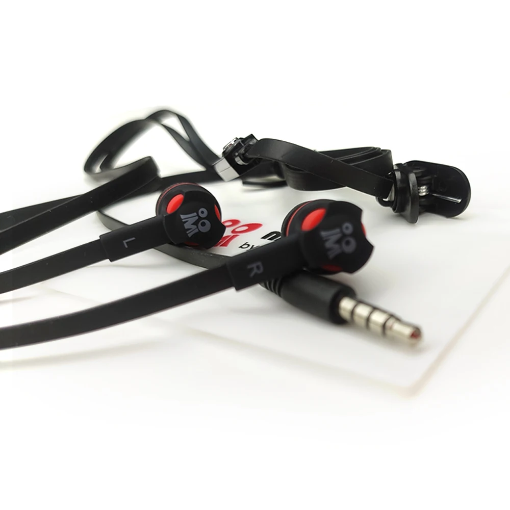 Extra Bass Headphones wired Earphone 3.5mm Earphones With Microphone Noodles Style наушники Sport Headset for Samsung