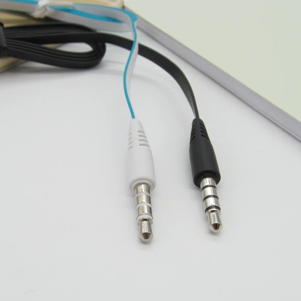 Extra Bass Headphones wired Earphone 3.5mm Earphones With Microphone Noodles Style наушники Sport Headset for Samsung