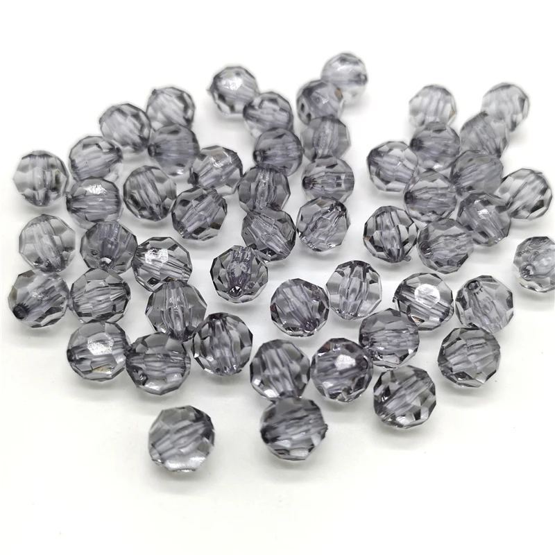 6/8/10/12mm Rondelle Faceted Acrylic Beads Loose Spacer Beads for Handmade DIY Necklace Bracelet Jewelry Making Wholesale