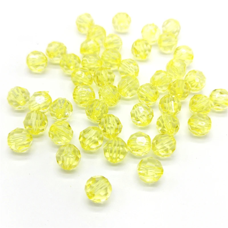 6/8/10/12mm Rondelle Faceted Acrylic Beads Loose Spacer Beads for Handmade DIY Necklace Bracelet Jewelry Making Wholesale