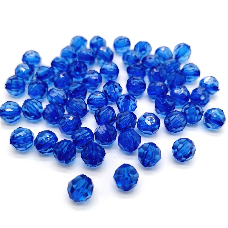 6/8/10/12mm Rondelle Faceted Acrylic Beads Loose Spacer Beads for Handmade DIY Necklace Bracelet Jewelry Making Wholesale