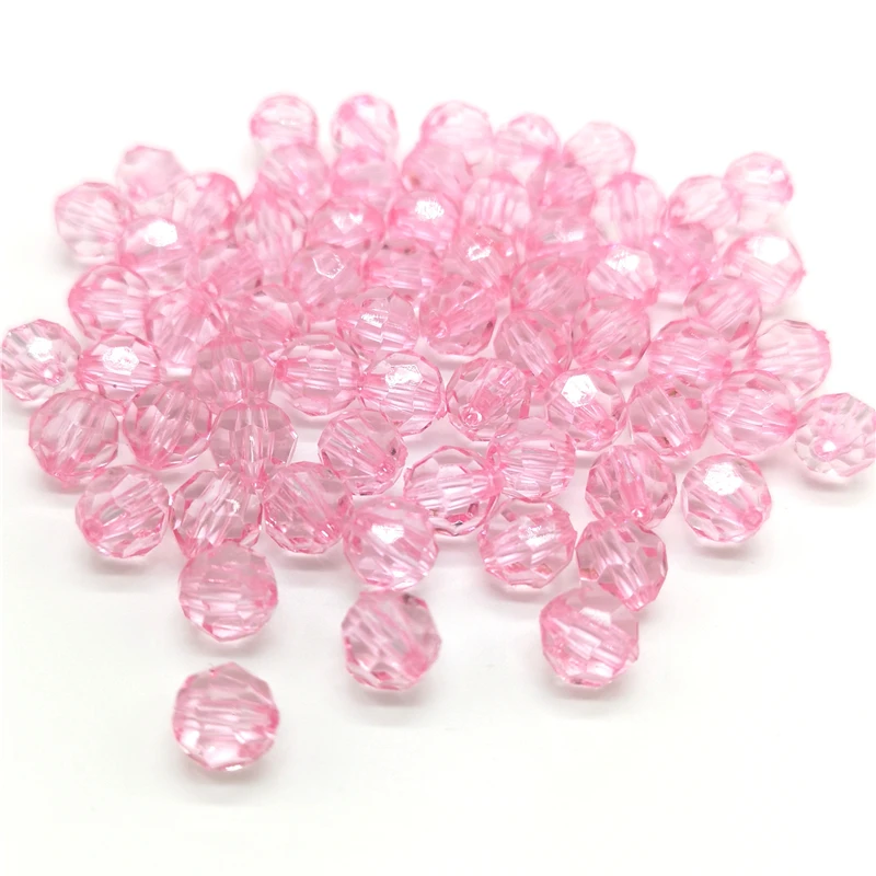 6/8/10/12mm Rondelle Faceted Acrylic Beads Loose Spacer Beads for Handmade DIY Necklace Bracelet Jewelry Making Wholesale