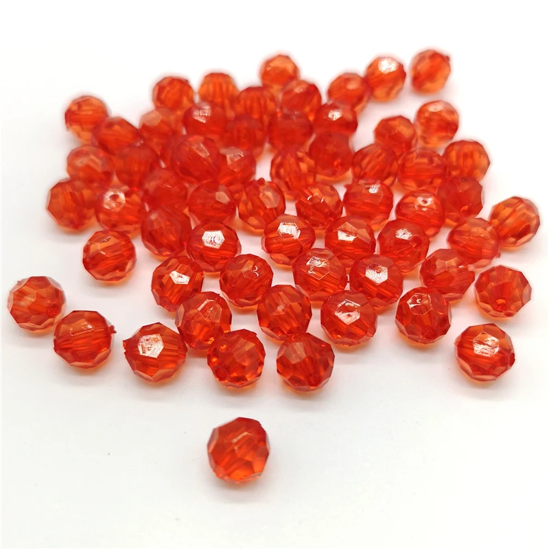 6/8/10/12mm Rondelle Faceted Acrylic Beads Loose Spacer Beads for Handmade DIY Necklace Bracelet Jewelry Making Wholesale
