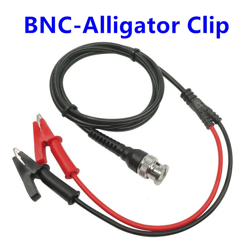 JX 1PCS BNC Male Plug to Dual Hook Clip Alligator Clip Banana Plug Test Lead for Oscilloscope/Multimeter