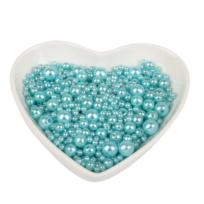 350Pcs 4mm-10mm Mixed Round Imitation ABS Pearl Beads Solid Color Loose Garment Beads for Clothing Decoration,Not Include Boxes