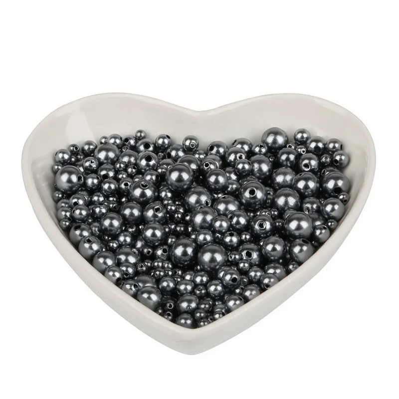 350Pcs 4mm-10mm Mixed Round Imitation ABS Pearl Beads Solid Color Loose Garment Beads for Clothing Decoration,Not Include Boxes