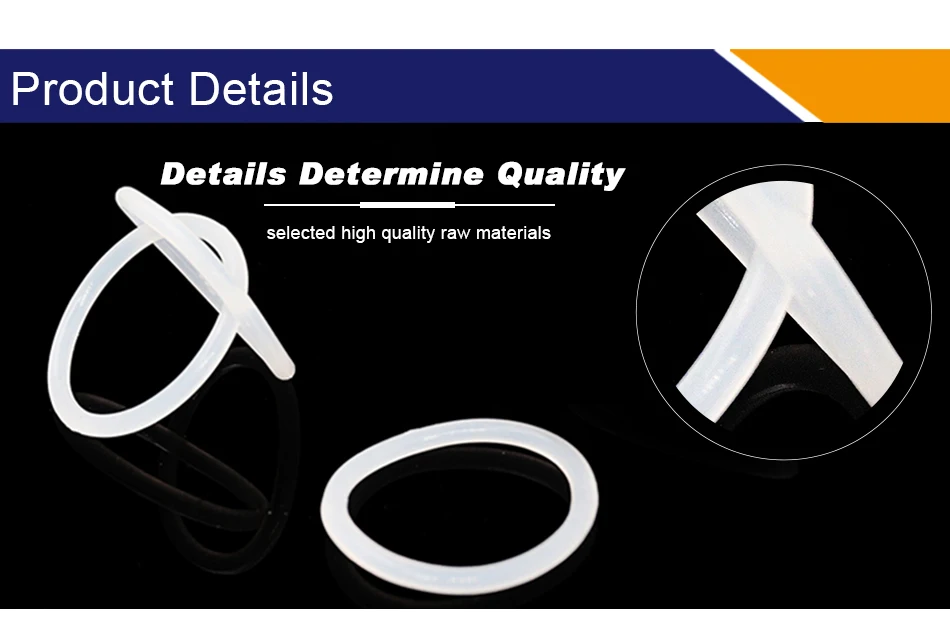 Thickness CS3/3.5/5mm White VMQ O-ring Cross Section Silicon Rubber Sealing Gasket Rubber Washer Wholesale in Specifications