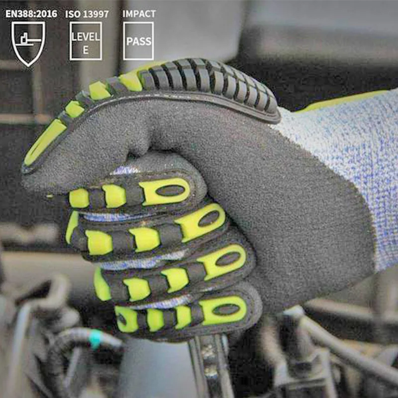 NMSafety Anti Vibration Safety Work Glove Shock Resistant Glove Anti Impact Mechanics Protective Work Gloves