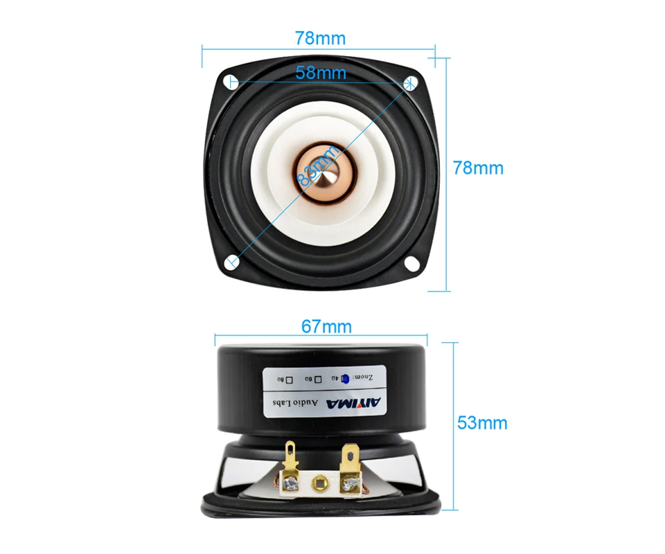 AIYIMA 2Pcs 3Inch Audio Portable Speakers 4 8 Ohm 15W Full Range Hifi Bass Speaker Altavoz Portatil Speaker DIY Home Theater