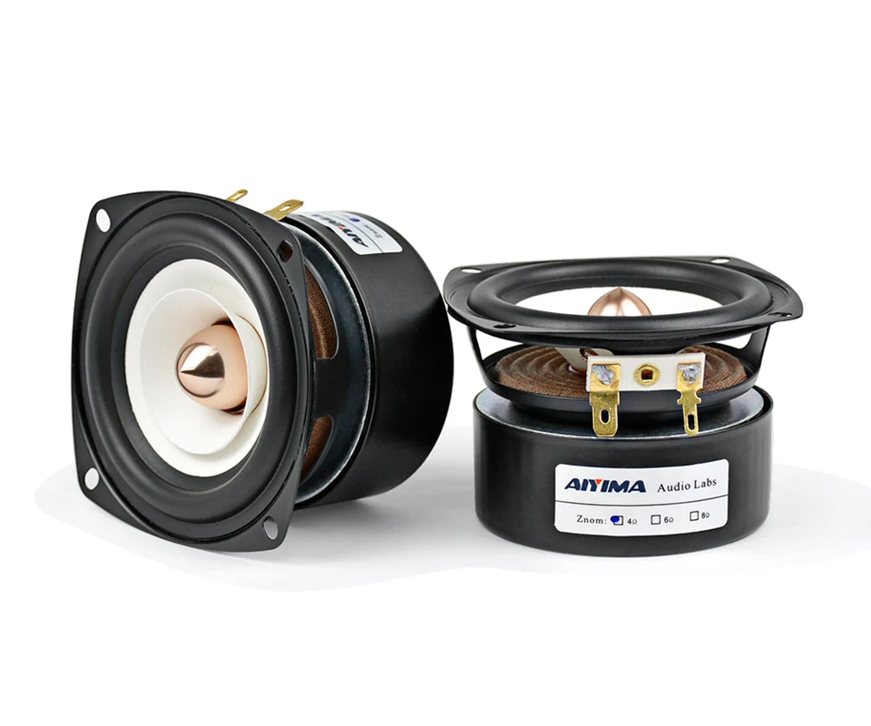 AIYIMA 2Pcs 3Inch Audio Portable Speakers 4 8 Ohm 15W Full Range Hifi Bass Speaker Altavoz Portatil Speaker DIY Home Theater